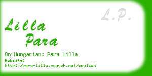 lilla para business card